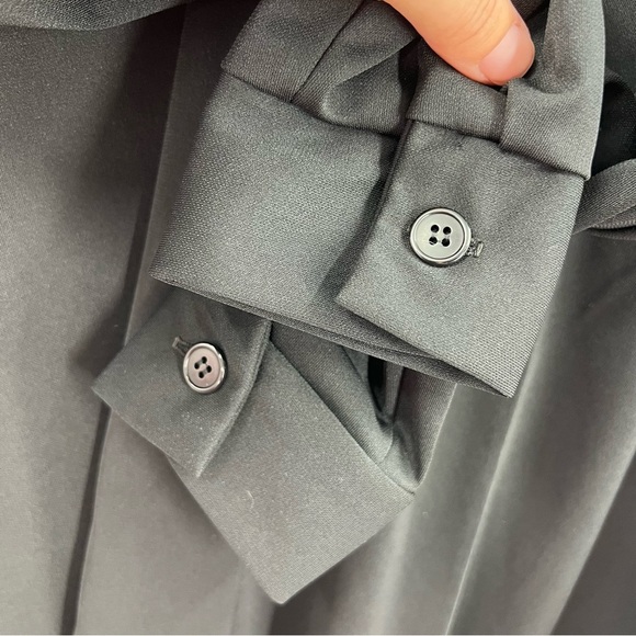 Diane Von Furstenberg DVF Concepts Black Button Up Blouse - Picture 6 of 9